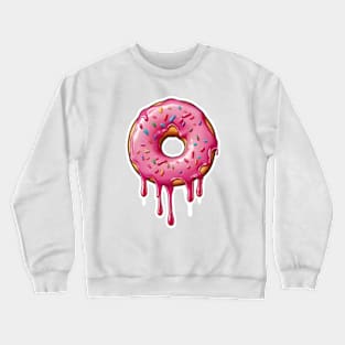 Pink Donut with Sprinkles Crewneck Sweatshirt